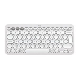 TECLADO LOGITECH PEBBLE KEYS 2 K380S MEMBRANA INALÁMBRICO BLUETOOTH ESPAÑOL 920-011784 BLANCO