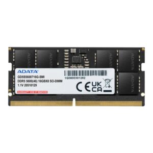 MEMORIA RAM LAPTOP 16GB ADATA GD5S5600716G-SMI DDR5 5600MHZ CL46 1.1V NEGRO
