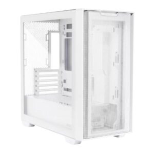CASE ASUS A21 MID TOWER SIN VENTILACIÓN INCLUIDA CON VIDRIO LATERAL Y FRONTAL  90DC00H3-B08000 BLANCO