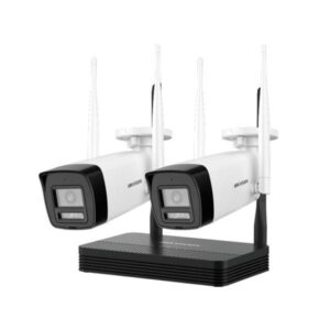 KIT DE CAMARAS HIKVISION DS-J142(STD)/NKS422W0H 2 CAMARAS TIPO BULLET 1080P WIFI AUDIO BIDIRECCIONAL VISION NOCTURNA IP66 301501849 BLANCO