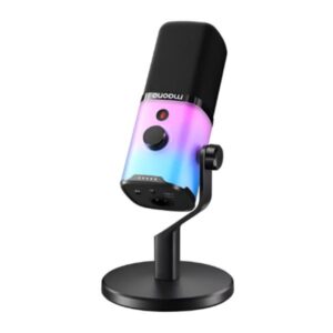 MICRÓFONO GAMING RGB MAONO PD100X USB / XLR DINÁMICO PARA STREAMING Y PODCAST NEGRO