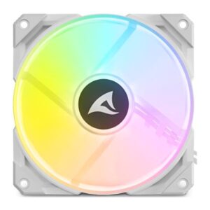 ABANICO GAMING RGB SHARKOON REBEL F50 PWM 1X12CM 4044951040162 BLANCO