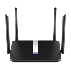 ROUTER INALAMBRICO CUDY X6 2.0 DOBLE BANDA 5GHZ AX1800 WI-FI 6 CUDY MESH GIGABIT NEGRO