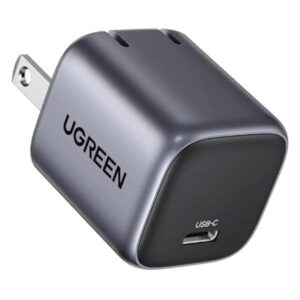 CARGADOR DE PARED UGREEN CD319 GAN 30W CARGA RAPIDA 90901 GRIS
