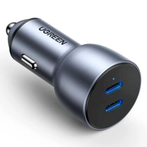 CARGADOR DE CARRO UGREEN CD213 USB-C CARGA RAPIDA 70594 GRIS