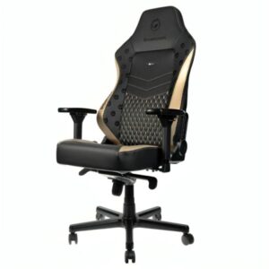 SILLA GAMING ERGONÓMICA NOBLECHAIRS HERO DIGNITAS CUERO SINTÉTICO NBL-HRO-PU-DTE NEGRO/DORADO