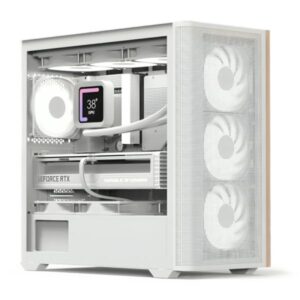 CASE GAMING RGB AEROCOOL D301A MINI TOWER VENTILADORES 4 DE 120MM CON VIDRIO LATERAL Y MALLA FRONTAL D301A-G-WT-V2 BLANCO