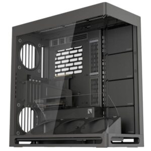 CASE GAMING HAVN HS 420 VGPU MID TOWER SIN VENTILACIÓN INCLUIDA CON VIDRIO PANORÁMICO FRONTAL Y LATERAL HVN-CA-HS420-08 NEGRO