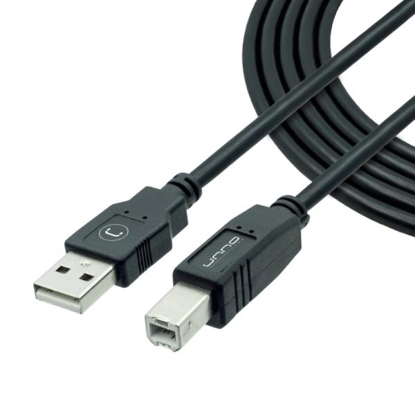 CABLE USB PARA IMPRESORA UNNO TEKNO CB4006BK 480 MBPS 1.8M NEGRO
