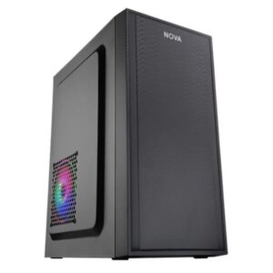 CASE NOVA CM03Q1RA003C MINI TOWER SIN VENTILACIÓN INCLUIDA CON FUENTE DE PODER 600W PE600RNF013C NEGRO