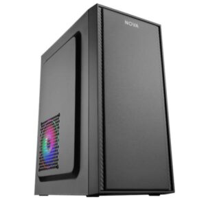 CASE NOVA CM02Q1RA002C  MINI TOWER SIN VENTILACIÓN INCLUIDA CON FUENTE DE PODER 600W PE600RNF013C NEGRO