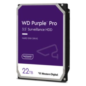 HD INTERNO 22TB WESTERN DIGITAL PURPLE PRO WD221PURP 3.5 PULG SATA III 7200 RPM 512MB/S CACHE MORADO