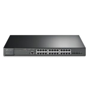 SWITCH TP LINK SG3428XMP(UN) 24 PUERTOS RJ45 POE+ / 4 PUERTOS 10G SFP+ ADMINISTRABLE NEGRO