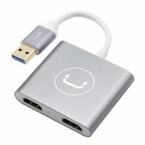HUB  UNNO TEKNO HB1102SV USB-A 2 PUERTOS HDMI PLATEADO