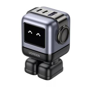 CARGADOR UGREEN CD361 65W 2 PUERTOS USB-C Y 1 PUERTO USB-A CARGA RAPIDA 15570 GRIS