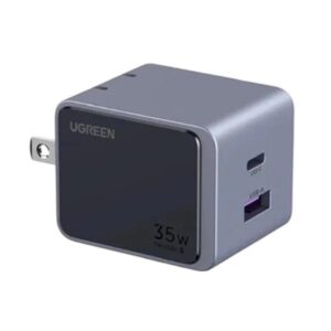 CARGADOR DE PARED UGREEN X507 NEXODE S 35W 1 PUERTO USB-A Y 1 PUERTO USB-C CARGA RAPIDA 45222 GRIS