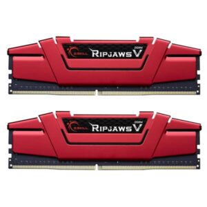 MEMORIA RAM PC 16GB (2 X 8GB) G.SKILL RIPJAWS V DDR4 3600MHZ 3200MHZ CL19-20-20-40 F4-3600C19D-16GVRB ROJO