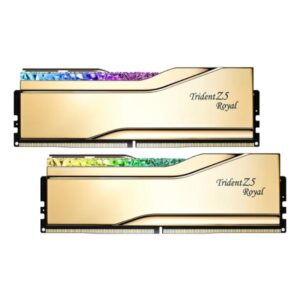 MEMORIA RAM PC 32GB (2X16GB) G.SKILL TRIDENT Z5 ROYAL DDR5 6000MHZ CL28 1.40V F5-6000J2836G16GX2-TR5G DORADO