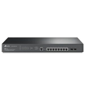 SWITCH TP LINK SG3210XHP-M2(UN) 8 PUERTOS 2.5 GBPS 1 PUERTO RJ45 1 PUERTO MICRO USB Y 2 RANURAS SFP+ 100/1000/2500 MBPS ADMINSITRABLE NEGRO