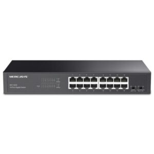 SWITCH MERCUSYS MS116GS(UN) 16 PUERTOS GIGABIT 10/100/1000 MBPS NO ADMINISTRABLE NEGRO