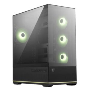 CASE RGB MSI MAG PANO 110R PZ  MID TOWER VENTILADORES 4 DE 120MM CON VIDRIO FRONTAL Y LATERAL 306-7G28R21-JA4 NEGRO