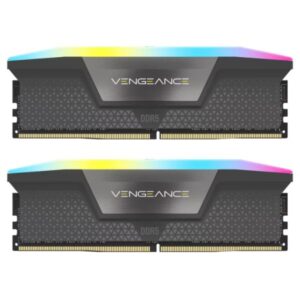 MEMORIA RAM PC 32GB (2X16GB) CORSAIR VENGEANCE RGB DDR5 6400MHZ CL36 1.35V CMH32GX5M2B6400Z36 NEGRO