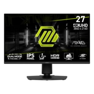 MONITOR GAMING MSI MAG 275UPD E14 27 PULG  PLANO 3840 X 2160 4K UHD  48~144HZ  ADAPTIVE-SYNC DP Y HDMI  9S6-3CE89M-018 NEGRO