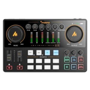 INTERFAZ DE AUDIO MAONO E2 GEN2 INALAMBRICO BLUETOOTH AUX IN NEGRO