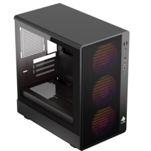 CASE RGB EAGLE WARRIOR CG01AMRA001C MID TOWER VENTILADORES 3 DE 120MM CON VIDRIO LATERAL Y MALLA FRONTAL NEGRO
