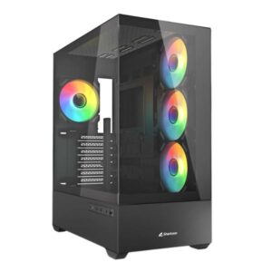 CASE RGB SHARKOON AK6 MID TOWER VENTILADORES 4 DE 120MM CON VIDRIO LATERAL 4044951041695 NEGRO