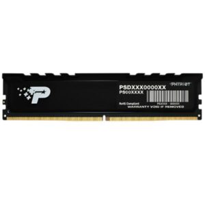 MEMORIA RAM PC 8GB PATRIOT PSP58G520081H1 UDIMM SINGLE 5200MT/S DDR5 CL42 1.1V NEGRO