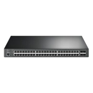 SWITCH TP LINK SG3452XMPP(UN) 48 PUERTOS RJ45 POE+ + 4 PUERTOS 10G SFP+ L2 ADMINISTRABLE NEGRO