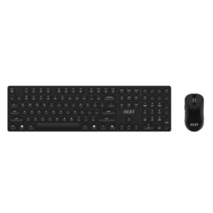 TECLADO Y MOUSE MSI FORGE K210 W INALÁMBRICO 2.4 GHZ INGLES S11-43CE202-Y92 NEGRO