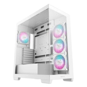 CASE RGB DEEPCOOL CG580 4F WH V2 MID TOWER VENTILADORES 4 DE 120MM CON VIDRIO FRONTAL Y LATERAL R-CG580-WHADA4-G-2 BLANCO