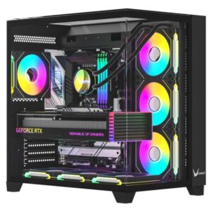 CASE ARGB FORMULA V LINE CRYSTAL Z9 FLOE BLACK MID TOWER VENTILADORES 7 DE 120 MM CON VIDRIO TEMPLADO LATERAL Y FRONTAL 4711401660958 NEGRO
