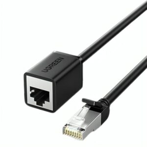 CABLE UTP UGREEN NW112 CAT 6 F/UTP RJ45 MACHO A HEMBRA 0.5 M 11278 NEGRO