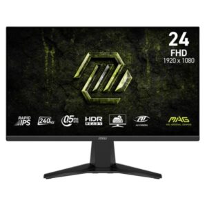 MONITOR GAMING MSI MAG 245F X24 24 PULG PLANA 1920X1080 240HZ IPS RÁPIDO FREESYNC PREMIUM DISPLAYPORT / HDMI 9S6-3BC81M-004 NEGRO