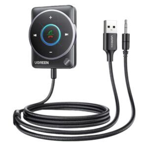 ADAPTADOR Y RECEPTOR DE AUDIO PARA CARRO UGREEN CM723 BLUETOOTH 5.4 35002 NEGRO