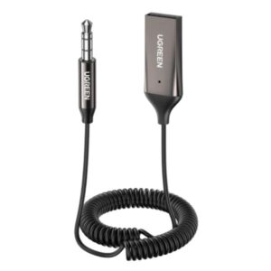 RECEPTOR PARA CARRO UGREEN CM309 BLUETOOTH AUX CON MICROFONO 70601 GRIS