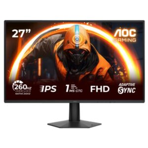 MONITOR GAMING AOC 27G50Z 27 PULG PLANO 1920X1080 FHD 260 HZ FAST IPS ADAPTIVE SYNC HDMI DP HDR NEGRO