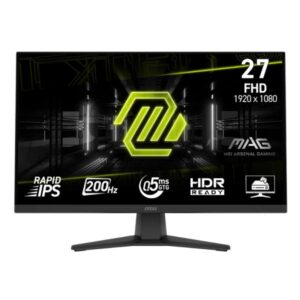 MONITOR MSI MAG 272F 27 PULG PLANA 1920 X 1080 FHD 200HZ RAPID IPS ADAPTIVE-SYNC HMDI / DISPLAYPORT 9S6-3CE51T-002