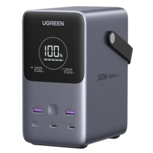 POWER BANK UGREEN PB770 48000MAH 300W 5 PUERTOS CARGA RÁPIDA PORTÁTIL 25286 GRIS