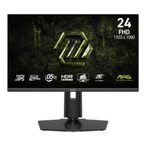 MONITOR GAMING MSI MAG 245PF X24 24 PULG PLANA FULL HD 240HZ RAPID IPS AMD FREESYNC PREMIUM HDMI/DISPLAYPORT/AUDÍFONOS HDR READY/MODO NEGRO