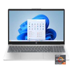LAPTOP HP 15-FC0027CA INGLES 15.6 PULG TOUCH AMD RYZEN 7 7730U 16GB RAM DDR4 512GB SSD WIN 11 HOME D96E6UA#ABA PLATEADO
