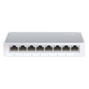 SWITCH TP LINK TL-SF1008D 8 PUERTOS FAST ETHERNET 10/100 MBPS NO ADMINISTRABLE BLANCO / GRIS