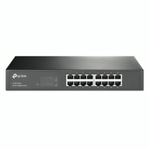 SWITCH TP LINK TL-SG1016D 16 PUERTOS GIGABIT 10/100/1000 MBPS NO ADMINISTRABLE NEGRO
