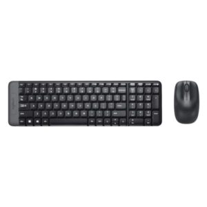 TECLADO Y MOUSE LOGITECH MK220 MEMBRANA INALÁMBRICO 2.4 GHZ ESPAÑOL 920-004430 NEGRO