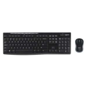 TECLADO Y MOUSE LOGITECH MK270 INALÁMBRICO CON RECEPTOR ESPAÑOL 920-004432 NEGRO