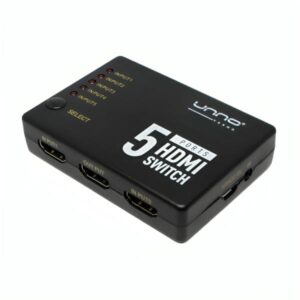 SWITCH UNNO TEKNO HB1203BK SWITCH HDMI 5 PUERTOS 4K 60HZ NO ADMINISTRABLE NEGRO