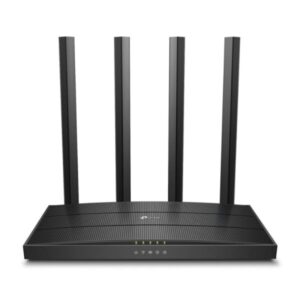 ROUTER TP LINK ARCHER C80 DUAL BAND 2.4/5 GHZ 1900 MBPS WIFI 5 MU MIMO PUERTOS WAN / LAN NEGRO